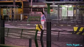 Petite Timea shows off her perfect body and tiny ass in public