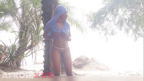 black girl shaking her naked ass in public