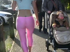 Nice amateur ass in black and white panties