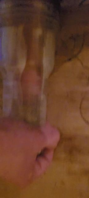 Skinny tattood guy fucks his fleshlight POV