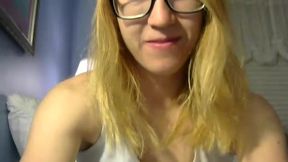 Shy Pierced Blonde Girl Teases You