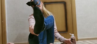 Best footjob on the floor