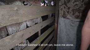Soapy Naked Bodies in a Rural Shower