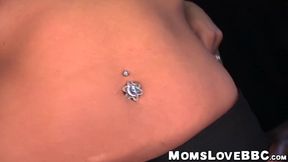 Luscious MILF has a special meeting with two black cocks