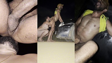 O mecanico me levou para um sitio e me fudeu na rua em cima do carro mesmo