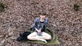 Camping with Daddy Outdoor "-"Daddy Filmed Me & CUM AS VULCANO "-"Cute boy