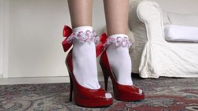 Sniff My White Frilly Socked Feet, POV, JOI, Lady Victoria Valente