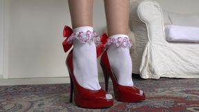 Sniff My White Frilly Socked Feet, POV, JOI, Lady Victoria Valente