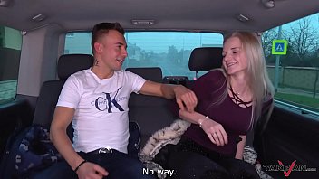 Blondie missed train &amp_ accept help from stranger in van where fucked hard