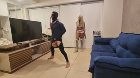 Kayla first time Ballbusting