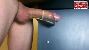 premature ejaculation handsfree and post orgasm vibrator while moaning and shaking