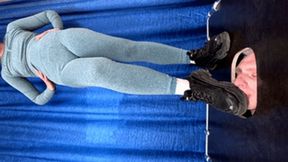 Floor-face trampling after gym workout (part 2 of 3), flo288x 1080p