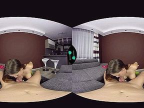 a pretty girl naked riding a cock