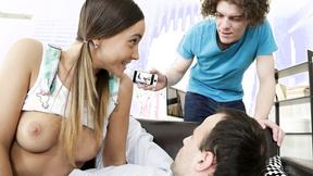 ”Bisexual threesome with a naughty Step Daddy”