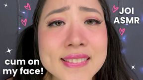 Up-Close Jerk Off Encouragement on her Pretty Asian Face -ASMR JOI