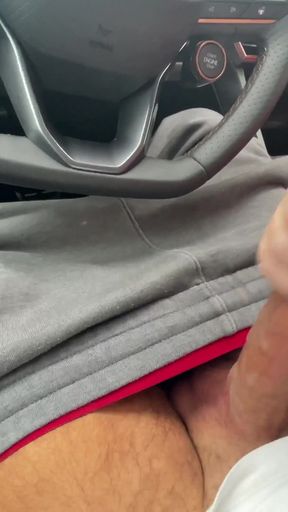 Sloppy Handjob in a Car in Supermarket Parking Lot