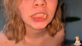 Hungry Giantess Make You Clean Her Mouth