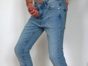 Muscular Twink In Tight Skinny Jeans Cums Hard /// Jordan Wilder