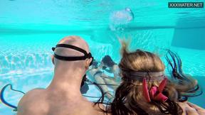 ”Eva Sasalka & Jason being watched underwater while fucking”