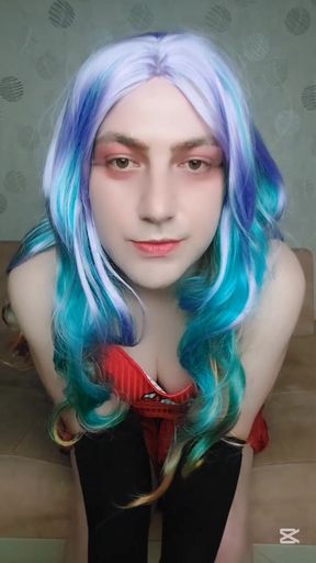 Big Bubble Butt Hot Blonde White Ass Cute Slim Ladyboy Crossdresser Kitty