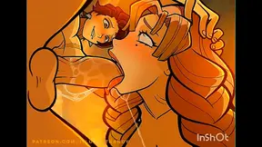 Voluptuous Hentai Shopkeeper Serviced Under Counter by Well-Hung Client