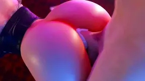 Anime Goddess Gags on Thick Cock in Realistic 3D Blowjob Scene