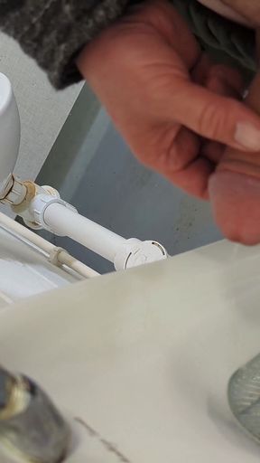 Public urinal masturbation