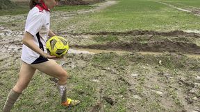muddy football practise