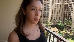 Kristina Bell In A Little Walking Around In Hawaii And A Creampie Right After