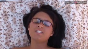 Sexy girl strokes and sucks a huge cock to a mouth cumshot