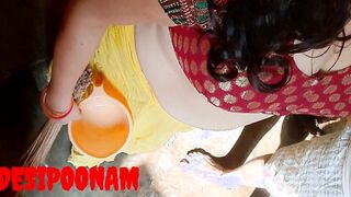 Punjab poonam is inside toilet then a person come to rough pounded