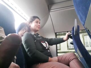 Exhibitionist seduces Mother I'd Like To Fuck to Suck & Jerk his Dong in Bus