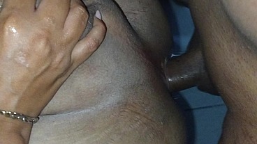 my black bull fucks my cuckold in bisexual anal sex till making him cum