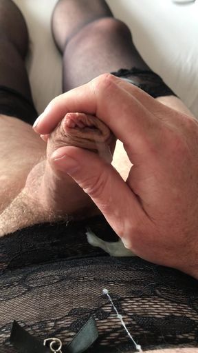 Stockings wanking