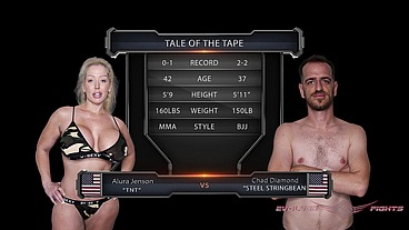 Alura Jenson vs Chad Diamond Mixed Wrestling