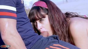 the sublime spanish lucia nieto fucks on a public beach