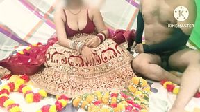 Naughty&#x1F608; Indian wife gets ravaged by her eager husband on their wedding night's fiery debut