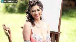 Impressive solo masturbation with a big-boobed brunette Alexya