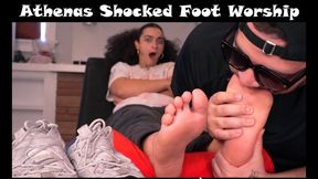 Athenas Shocked Foot Worship!