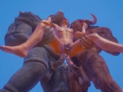 Guy Gets two Huge Furry Dick [Double anal yiff]
