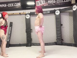 Pvc Stepmommy Torments Sissy in Mma Cage - Haunch Control & Humiliation