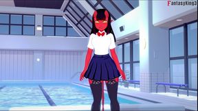 meru the succubus red bikini sex - full & pov version on sheer & ptrn: fantasyking3