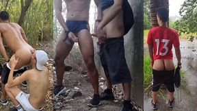 cortei minha cueca e transformei em jockstrap. aproveitei minha folga e fui transar com homens nas trilhas do parque