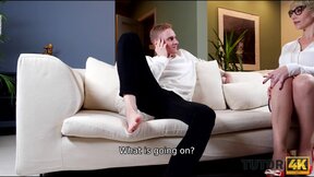 ”TUTOR4K. Man trusted kissable tutor with little friend for the sake”