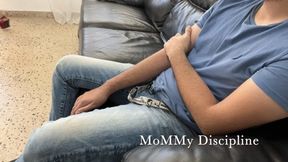 OTK Spanking for a naughty masterbater boy