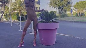 Monika Fox Struts Naked Through the Streets of Cap d'Agde