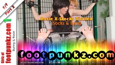 Girlz of Footpunkz: Rosie X-Stocks Tickling