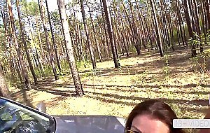 Public outdoor fuck for fit mia in the forest. mia bandini.