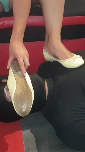 Spectacular moment from &quot;Slave lick my smelly flats and feet&quot;