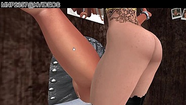 Horny Dickgirl Pt. 2 - Weird position for public slut